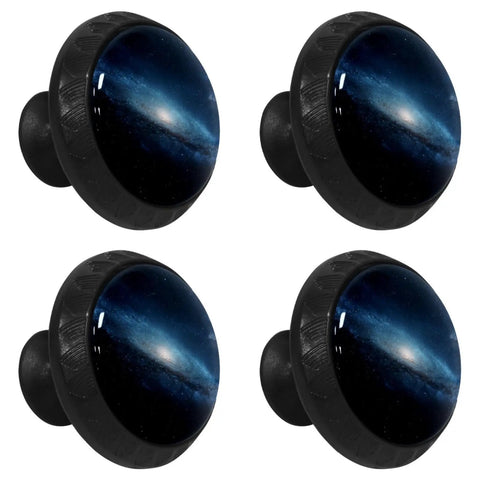 4 Pack Starry Sky Crystal Glass Cabinet Knobs For Kitchen Drawers And Dressers With Stainless Steel Screws Super Sleek Top Notch Furniture Hardware Adding Hella Style To Your Setup With Zero Stress Today - Black and blue galaxy design