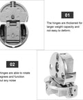 4 Pack Zinc Alloy Flip Board Hinges Nickel Plated, heavy-duty rust resistant butt hinges for cabinet doors, detail view.