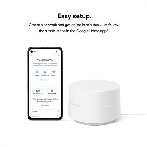 AC1200 Mesh WiFi System For Whole Home Coverage Up To 1500 Square Feet With 1 Pack Router Unit And Seamless Roaming beside phone app