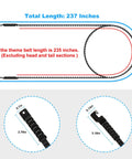 Diagram of Beefed Up 7Ft Belt Drive Garage Door Opener Replacement Belt 41A5250 with 237-inch total length measurement details