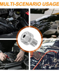 Premium Healeved Oil Drain Plug Replacement Kit 12mm X 1.25 With Rubber Gasket Washer Silver Self Tapping Bolt For Auto Engine Easy Install Perfect Seal, silver drain plug in engine bay