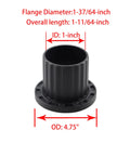 Heavy Duty Replacement Flanged Caster Yoke Spindle Bushing M167267 with 1-inch ID and 1-37/64-inch flange for John Deere Z Series.