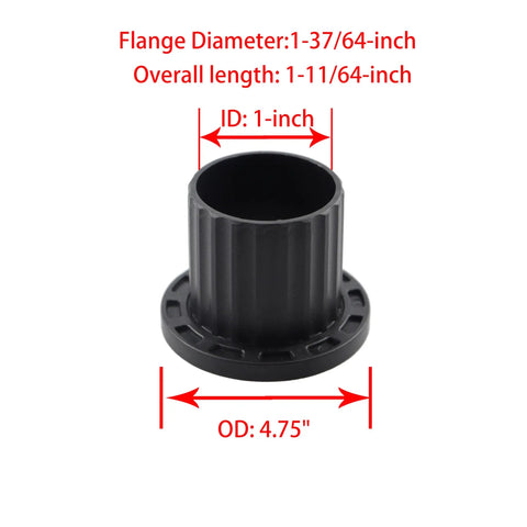 Heavy Duty Replacement Flanged Caster Yoke Spindle Bushing M167267 with 1-inch ID and 1-37/64-inch flange for John Deere Z Series.