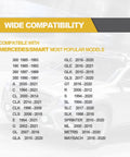 Wide compatibility for Mercedes models list next to car outline, 15 Pcs 14Mm Copper Oil Drain Plug Gasket Set For Mercedes Replacement Oil Crush Washer OEM 007603014106.