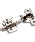 Close-up of a Full Overlay Frameless Soft Close Cabinet Hinge for Kitchen Doors 110 Degree Clip On Concealed European Hinges 6 Pack