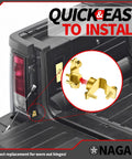Chevy Silverado GMC Sierra Tailgate Hinge Kit Replacement For 1999-2007 1500 1500HD 2500 2500HD 3500 Classic Hummer install view