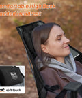 Heavy Duty Folding Hammock Chair With Adjustable Backrest For Camping, Travel, And Patio, comfortable padded seat and headrest