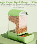 No Fuss Acrylic Automatic Bird Feeder With Sturdy Perch For Cage hassle free seed dispenser with clear grain compartment.