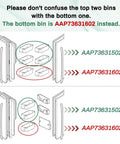 Diagram showing Right Door Refrigerator Shelf Basket Bin Assembly Replacement Part For LG Kenmore Sears Models, AAP73631502 and AAP73631602