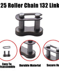 25 Roller Chain 132 Link Heavy Duty Drive Chain with easy disassemble feature for Razor MX500 MX650 SX500 MiniMoto XRF500