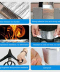 Beefy Leak Stopper Self Adhesive Roofing Tape For Shed Repairs Thick Polymer Asphalt Sealant Waterproof Flashing Tape With Aluminum Foil Backing No Sweat Peel And Stick Cover shown in use, highlighting durability and waterproof features.
