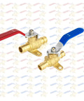 100 Pack Half Inch PEX A Expansion Ball Valve With Drop Ear Full Port Shut Off. Brass valves with red and blue handles for hot and cold water.