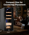 35L Temperature And Humidity Controlled Cooler Cabinet With Spanish Cedar Shelves And Safety Lock in a stylish home setting