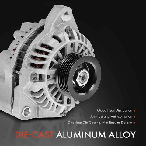 Alternator Replacement For Honda Civic And Acura EL 2001 2005 1.7L 70A 12V Direct Fit With 6 Groove Pulley CCW Rotation
