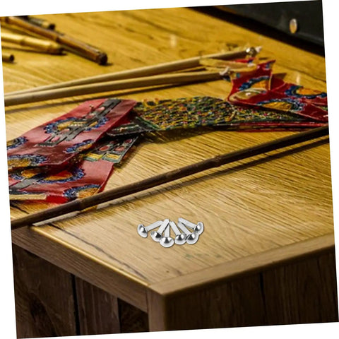 100 Pcs Iron Fasteners For DIY Projects And Scrapbooking Durable Split Pins on wooden table with craft tools