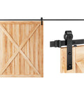 12 Foot Sliding Barn Door Hardware Track Kit With J Pulleys And Heavy Duty Ball Rollers For A Super Slick Quiet Glide No Sweat Install Durable Matte Black Aluminum Track Handles Single Doors Up To 72 Inches