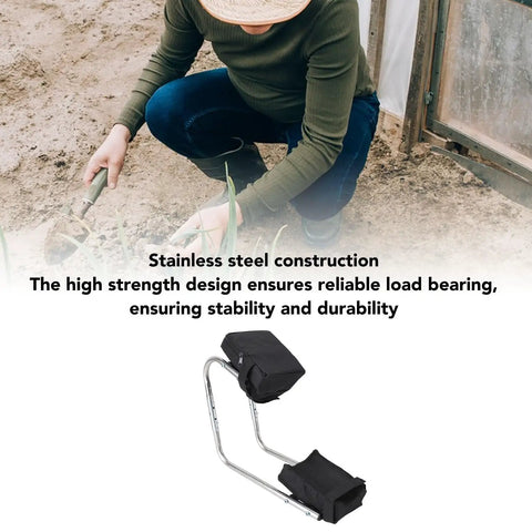 Garden Kneeling Seat With Ergonomic Padding And Adjustable Support For Knee And Back Pain Relief, shown in use while gardening