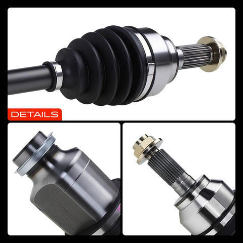Close-up of Front Right Passenger Side CV Axle Shaft Assembly For Mazda 3 2005 To 2013 And Mazda 5 2006 To 2010 Automatic Transmission