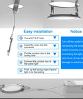 Installation guide for Six Inch LED Recessed Light Kit Pack Of 12 Ultra Thin 5000K Canless Downlights With Junction Box