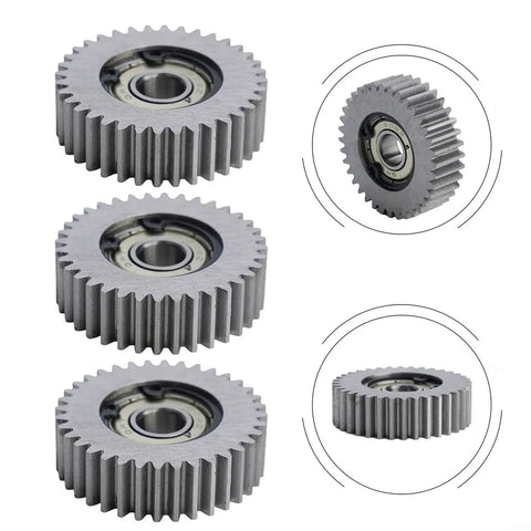 Close-up of 36T Wheel Hub Motor Planetary Gear Set With 608Z Bearing For Ebike Motors Nylon Teeth And Nylon Plus Stainless Steel Teeth 3 Pack Steel Gears