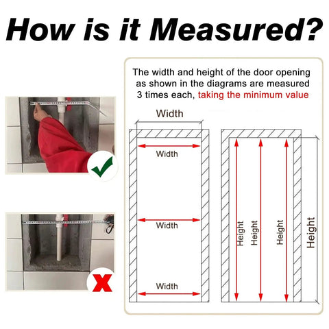 Custom Size Lockable Aluminum Access Door Panel Recessed Inspection Door Drywall Ready measurement guide for width and height.