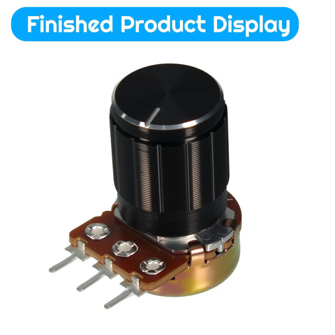 Roller Linear Potentiometer Kit With 120 Pcs Including WH148 B5K 10K 20K 50K 100K Ohm Variants And Five Knob Repair Kits In Plastic And Aluminum
