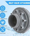 Go-To Pool Inlet Strainer Kit Replacement For Intex And Coleman Above Ground Pools With One And A Half Inch Fittings ABS Plastic