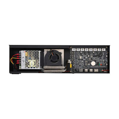 Smooth Operator Firewall Router With Intel Core I7 10710U Cranking Up To 4 7 Ghz On Eight Zippy Lan Ports And Quick Wifi For A Tight Barebone Network Rig With Hardware Encryption For Rock Solid Daily Routing motherboard with cooling fan and power supply.