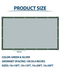 Heavy Duty Waterproof Tarp 10x12 Green For Camping And Outdoors 8 Mil Thick With Reinforced Grommets Windproof 39.4 inches spacing