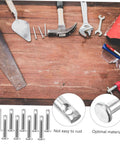 20 Pieces Stainless Steel Flat Head Clevis Pins Kit surrounding various tools on a wooden table, showing anti rust property