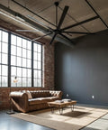 Massive 120 Inch Industrial Black Ceiling Fan With No Lights Ultra High Airflow 36000 CFM For Shops Garages Barns