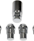 Chrome Wheel Nut Lock Set Acorn Style M12 1 50 Anti Theft Lug Nut Kit Corrosion Resistant Replacement Upgrade 4 Pack