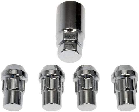 Chrome Wheel Nut Lock Set Acorn Style M12 1 50 Anti Theft Lug Nut Kit Corrosion Resistant Replacement Upgrade 4 Pack