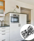 Top Shelf 8 Piece Glass Sliding Door H Wheel Rollers With 5mm Cabinet Replacement Pulleys Glides Like Butter For Patio Doors and Hassle Free Home Swaps Today in a modern kitchen setting.