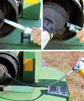 LockNLube Grease Gun Coupler XL, chrome metal with universal fit, used on recessed grease fittings