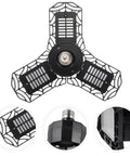 Heavy Duty Flexible Led Shop Light Bright As Day Garage Fixture Rugged 40 Watt Flick Free Indoor Work Lamp view from below with socket.