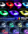 Dual Port 16W Twinkle Starlight Headliner Kit With 700 Fibers, 9.8ft 0.75mm PMMA Optic Cables, RGBW color options display
