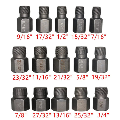 Hot Heat Treated 25 Piece Screw Extractor Kit To Yank Out Stripped Bolts And Bad Hex Heads Like A Champ With Heavy Duty Steel Bits, assorted sizes