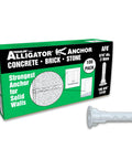 Alligator AF8 Flanged Wall Anchors For Concrete Brick Stone And Drywall Heavy Duty Polypropylene Anchors Pack Of 100 Box Image
