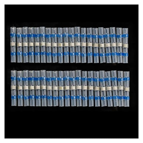 Super Cool Heat Shrink Soldering Terminal Kit With 130 Pieces Of Sulfur Sealed Splice Terminals For Electrical Wire Butt Connectors, blue