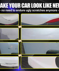 Before and after using BMW Alpine White 300 Touch Up Paint Kit for BMW Cars No Fuss Two in One Scratch Repair with Pen Tip and Brush