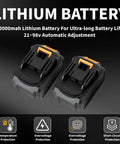 Two 10000mah Lithium Batteries for Heavy Duty Automatic Wire Stringing Machine With Adjustable Electric Fish Tape Tool.