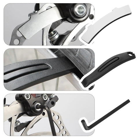 4 Pairs MTB Disc Brake Pads Kit With Installation Tools For Easy Pad Change Including Alignment Tool Tire Lever And Hex Key