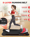 Under Desk Vibration Treadmill With 3 In 1 Vibration Plate for home gym, woman jogging in living room, LED display, low noise, running belt diagram