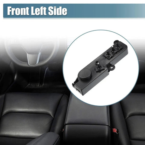 Direct Fit Power Seat Control Switch Replacement For Tesla Model 3 And Model Y 2017 To 2022 displayed from front left side.