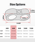 6AN Hose Separator Clamp size chart with dimensions for AN6 Fuel Line Mounting Clamp Aluminum 6061-T6, 0.51 inch caliber