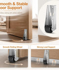 Rock Solid Vertical Track Rollers For Heavy Sliding Doors Featuring Hella Smooth Rubber Casters Built Tough For Closet Furniture And Cabinet Mounts gliding smoothly under a door.