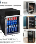 Keep Your Stash Frosty With This No Sweat Weather Armor For Outdoor Upright Freezer And Beverage Cooler 20 X 20 X 33 Inches black beverage fridge cover on display.