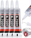 Clear Rhinestone Glue for Jewelry and Crafts, Go-To, Semi Fluid High Viscosity Adhesive for Clothes, 4x15 ml tubes
