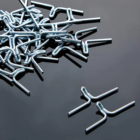 100 Piece Lawn Chair Webbing Clips Set For Fast DIY Chair Frame Repair Durable Metal Clips on reflective surface